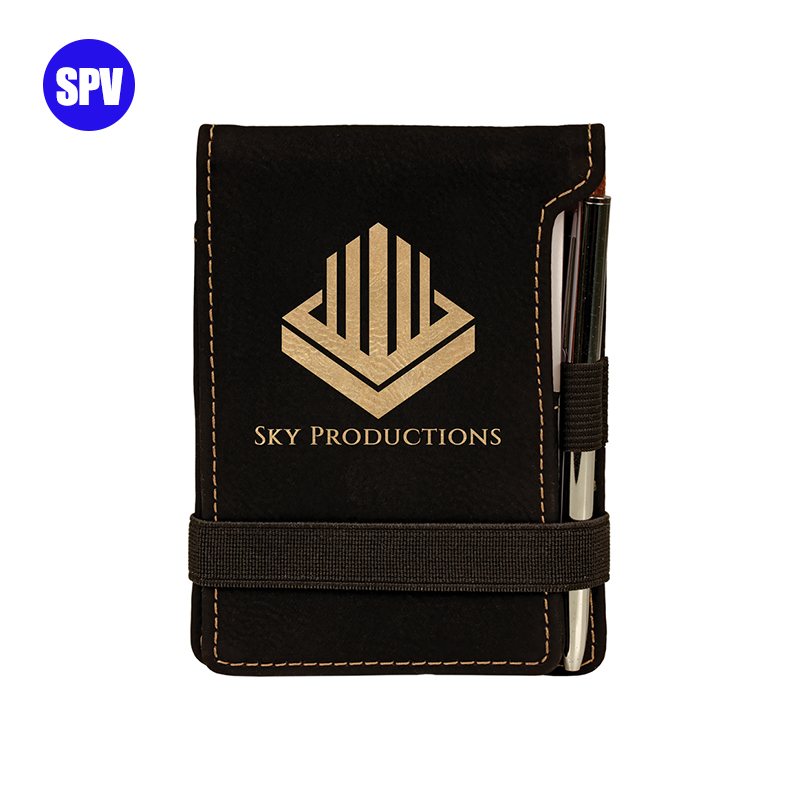 Laserable Leatherette Mini Notepad s olovkom