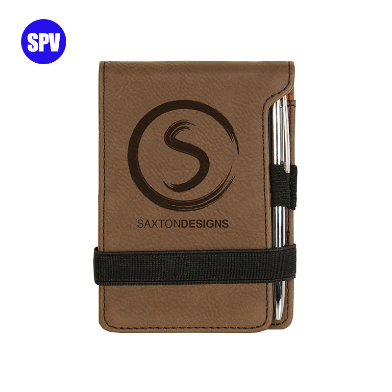 Laserable Leatherette Mini Notepad s olovkom