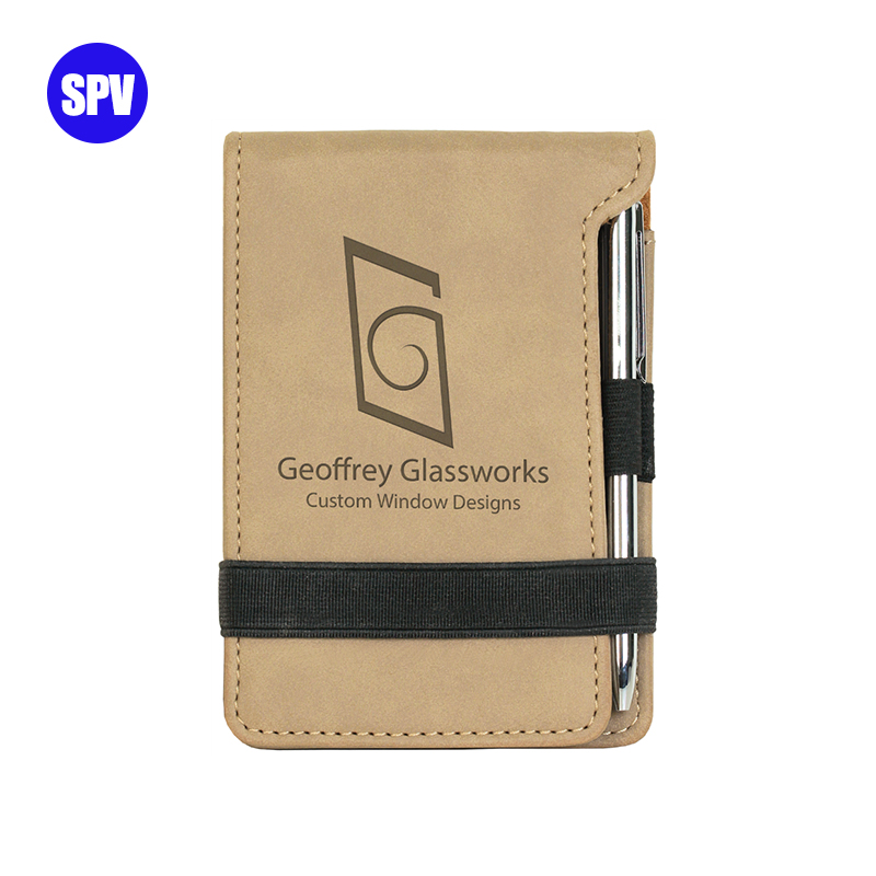 Laserable Leatherette Mini Notepad s olovkom