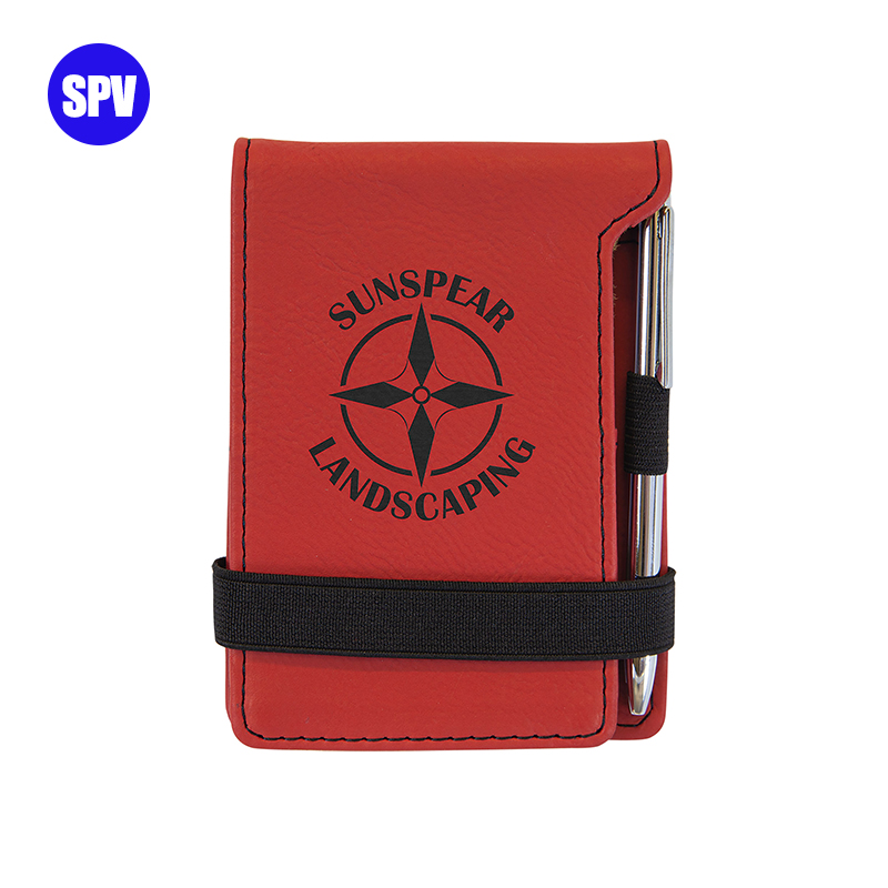 Laserable Leatherette Mini Notepad s olovkom