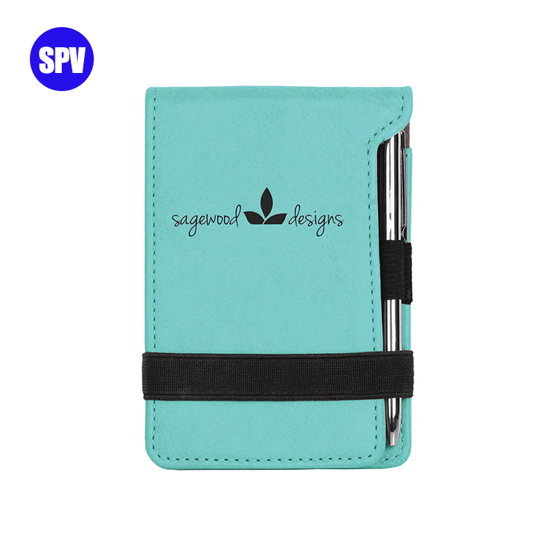 Laserable Leatherette Mini Notepad s olovkom