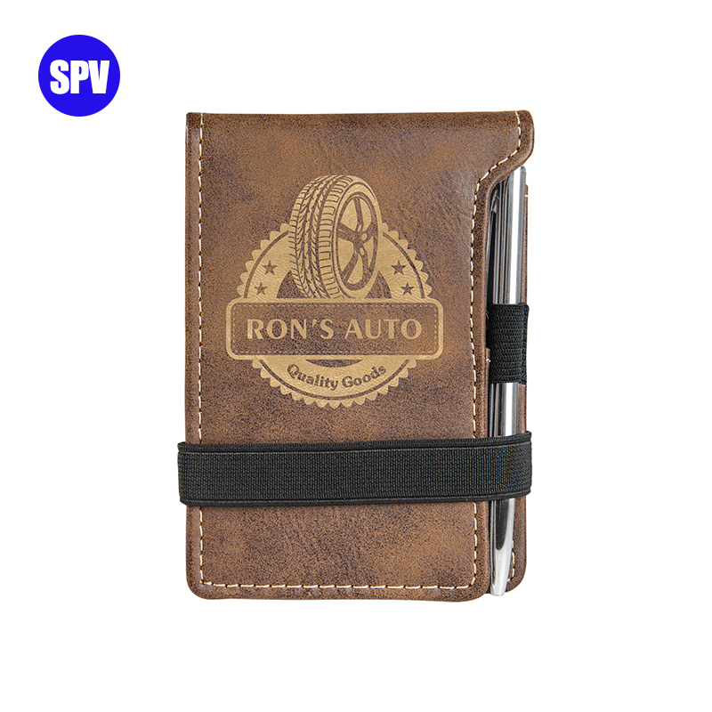 Laserable Leatherette Mini Notepad s olovkom