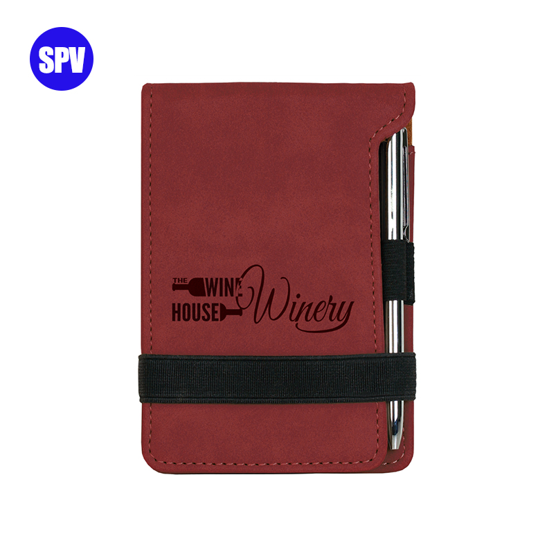 Laserable Leatherette Mini Notepad s olovkom