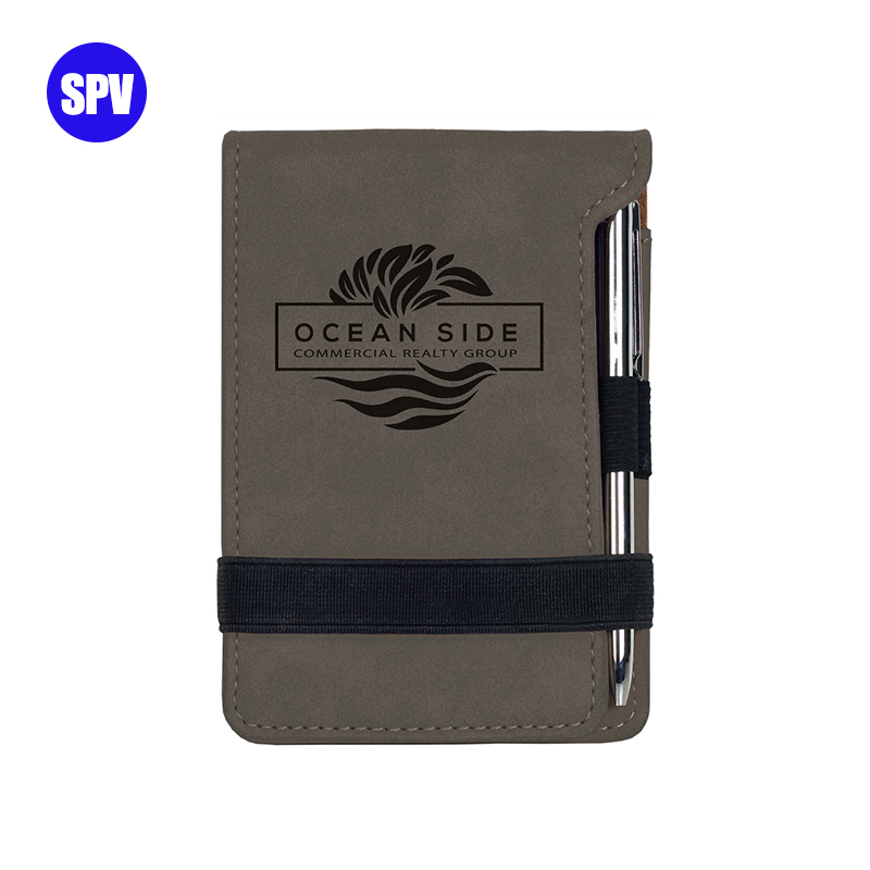 Laserable Leatherette Mini Notepad s olovkom