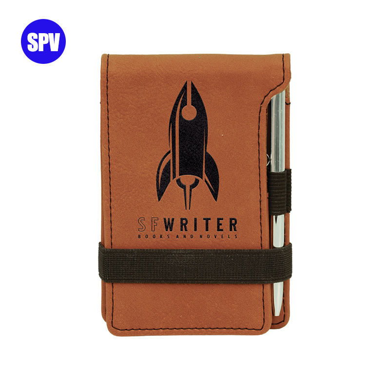 Laserable Leatherette Mini Notepad s olovkom