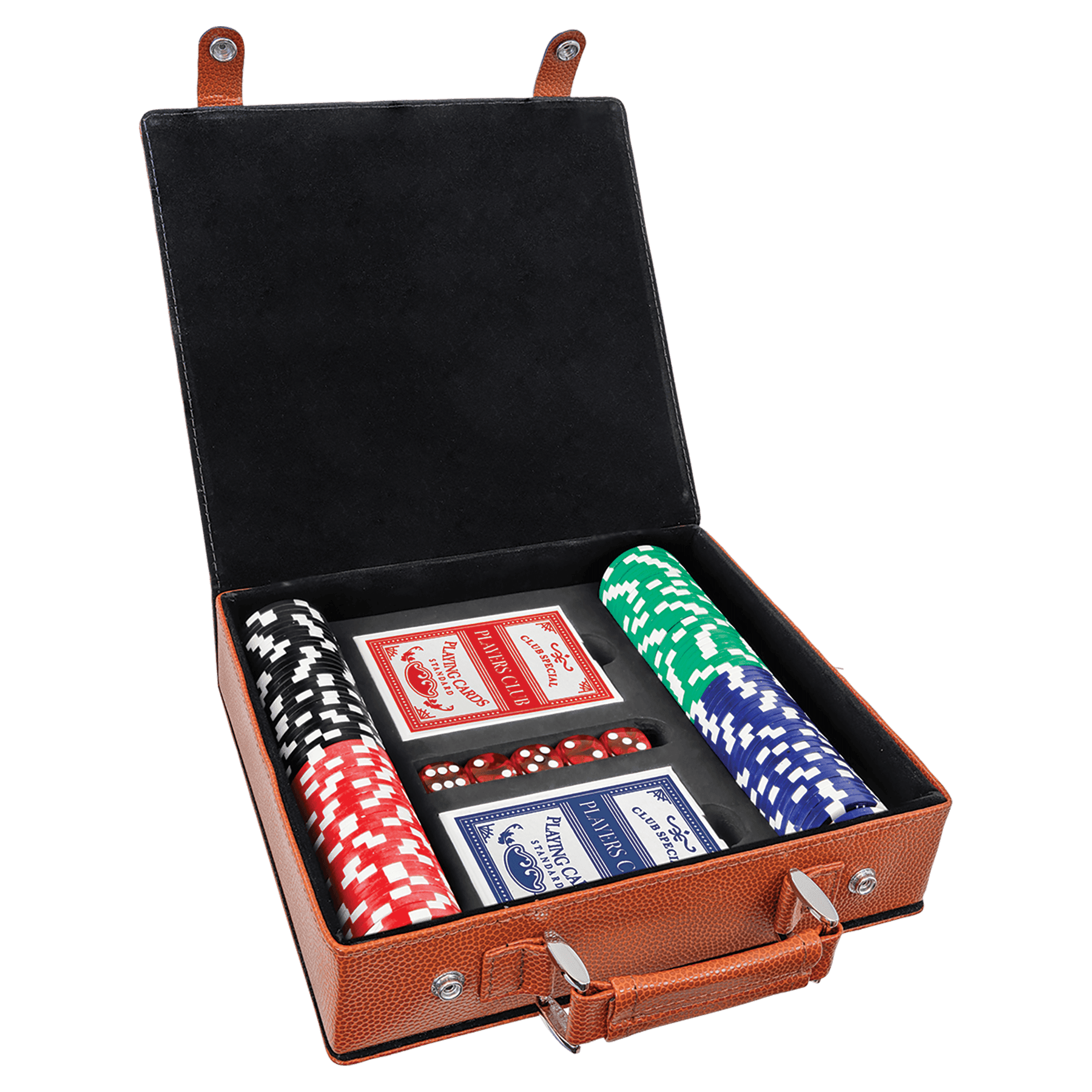 Laserable Leatherette poker, setovi karata i kockica