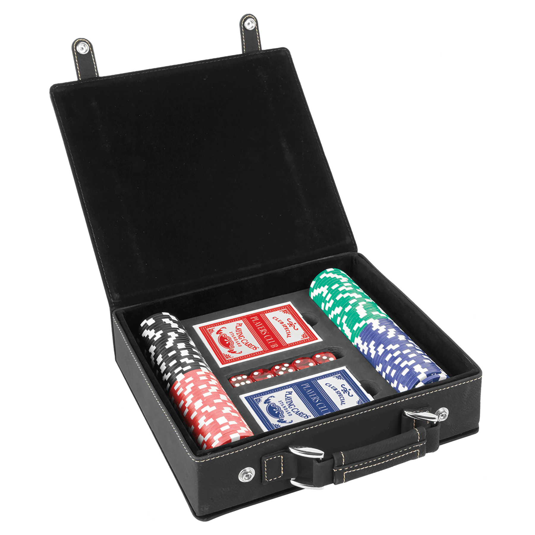 Laserable Leatherette poker, setovi karata i kockica