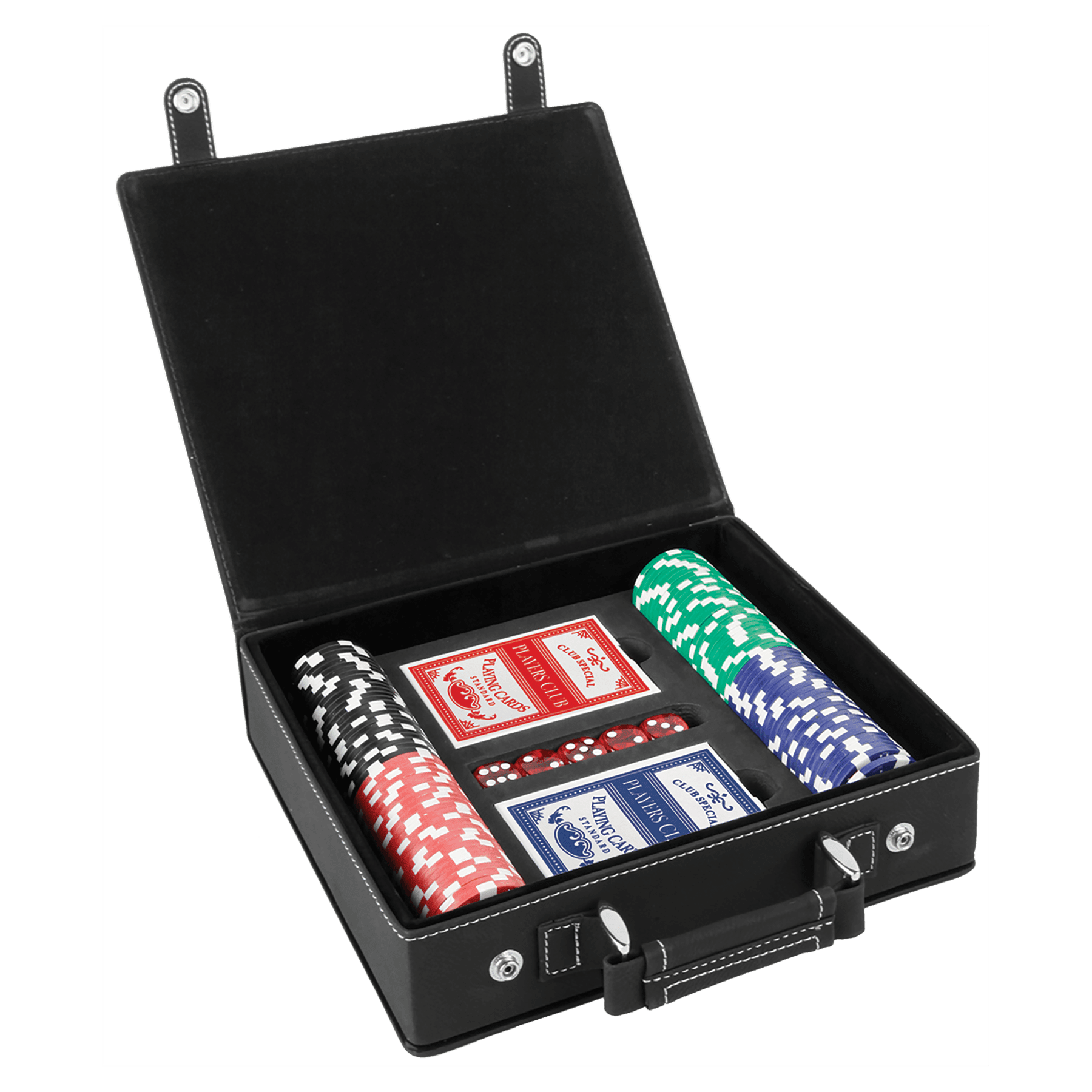 Laserable Leatherette poker, setovi karata i kockica