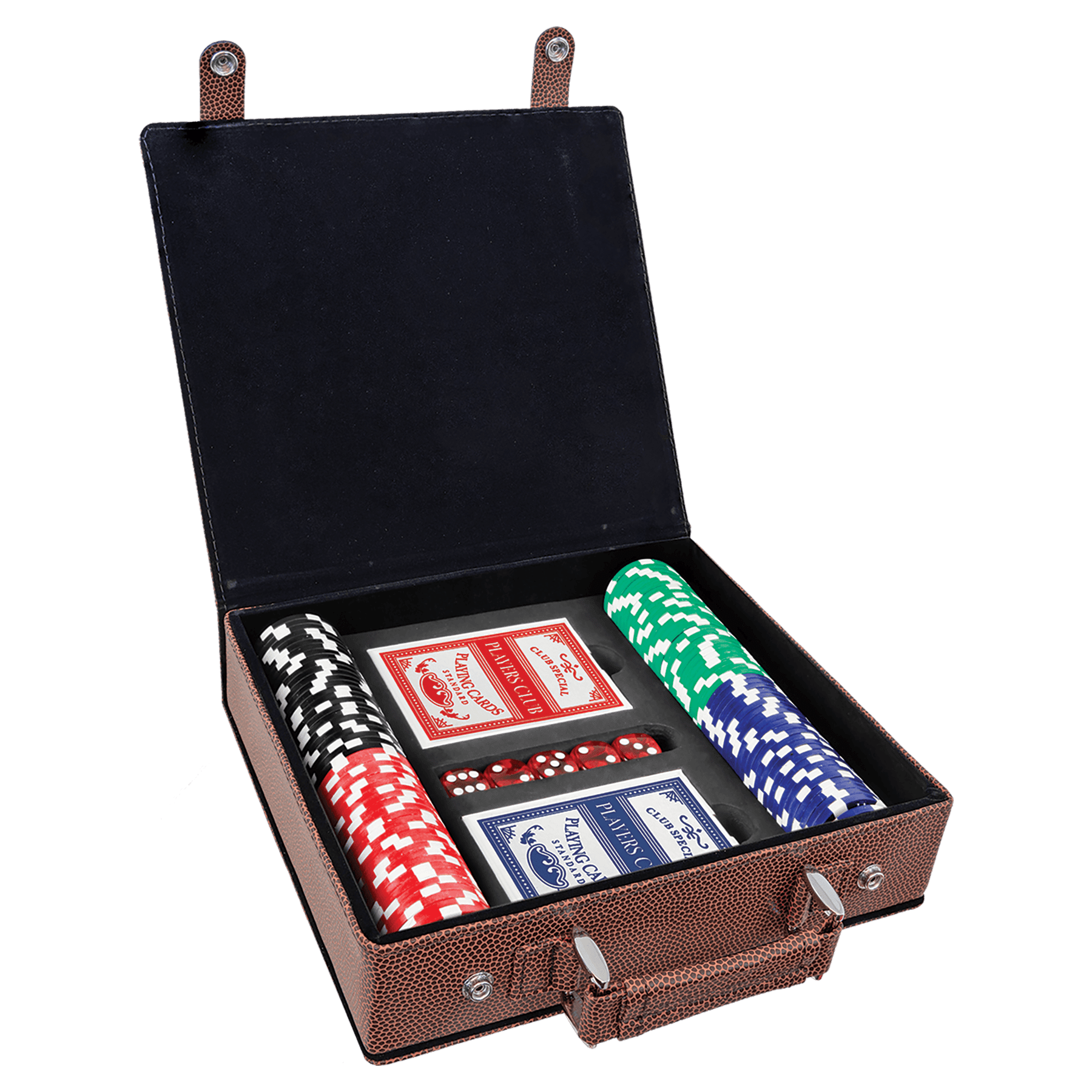 Laserable Leatherette poker, setovi karata i kockica