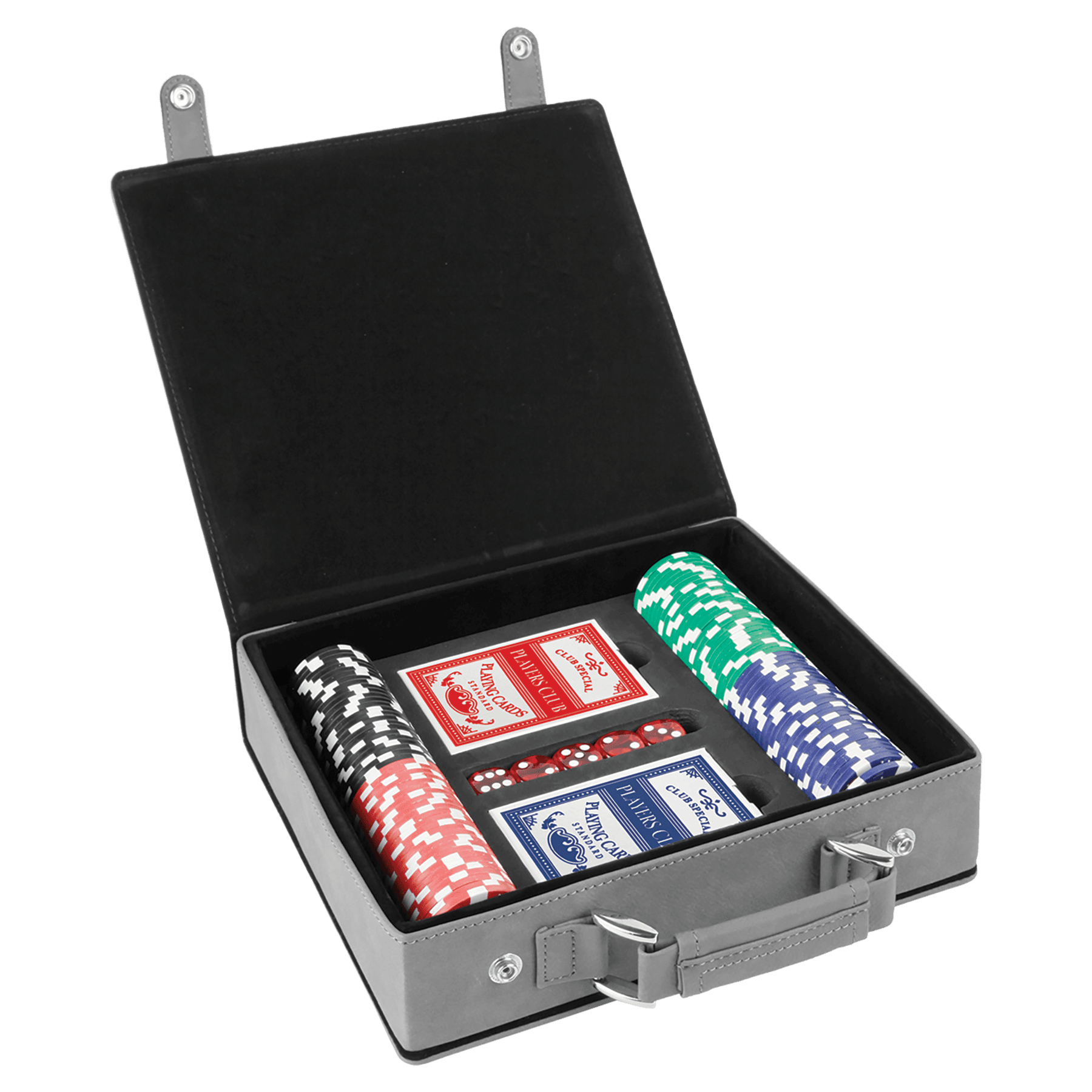 Laserable Leatherette poker, setovi karata i kockica