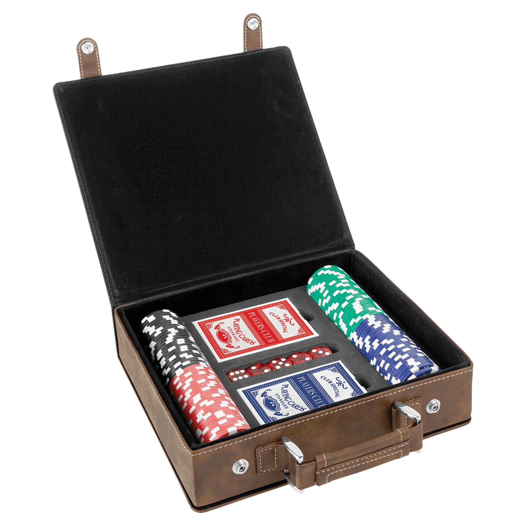 Laserable Leatherette poker, setovi karata i kockica