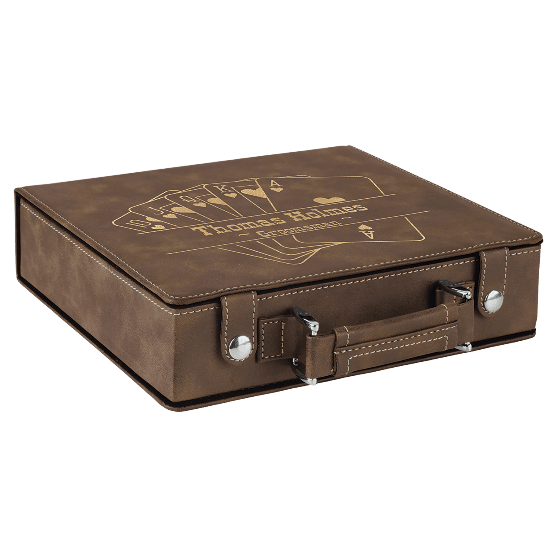 Laserable Leatherette poker, setovi karata i kockica