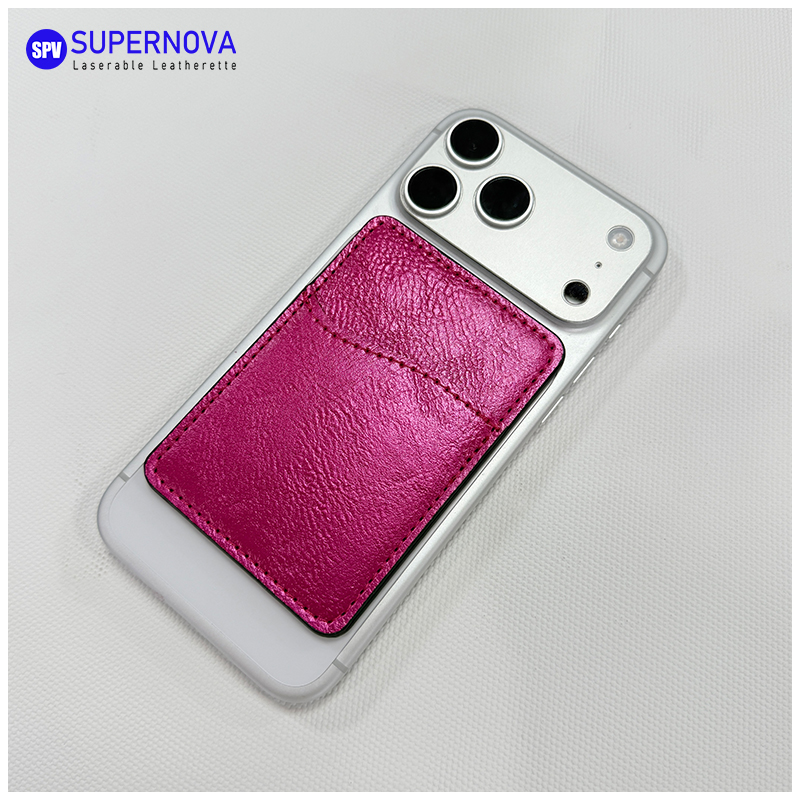 Laserable držač telefonske kartice od umjetne kože s magnetom