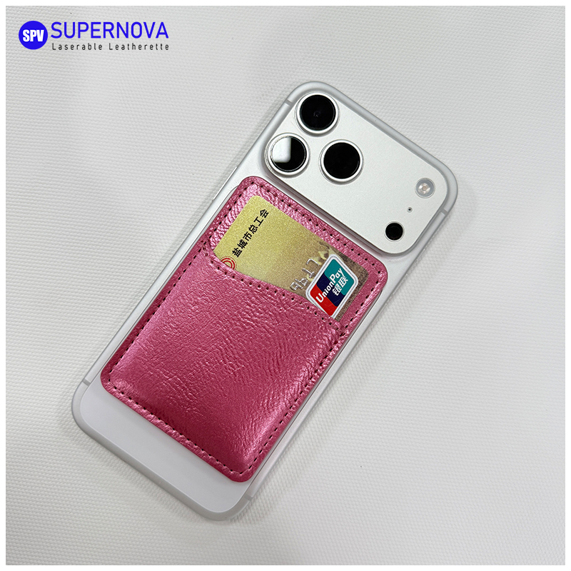 Laserable držač telefonske kartice od umjetne kože s magnetom