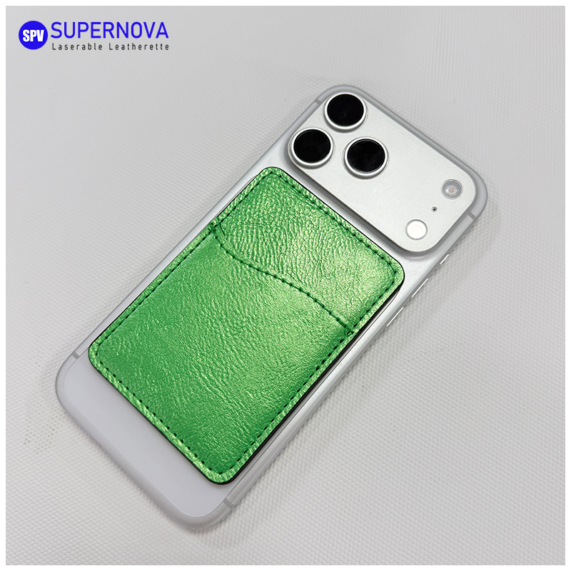 Laserable držač telefonske kartice od umjetne kože s magnetom