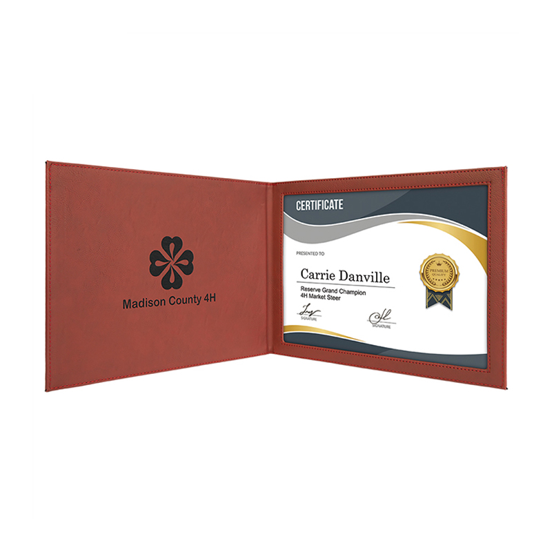 Laserable Leatherette držači certifikata