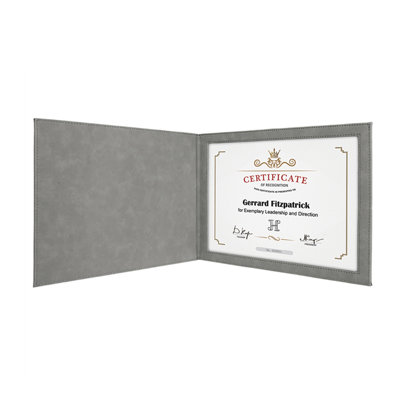 Laserable Leatherette držači certifikata