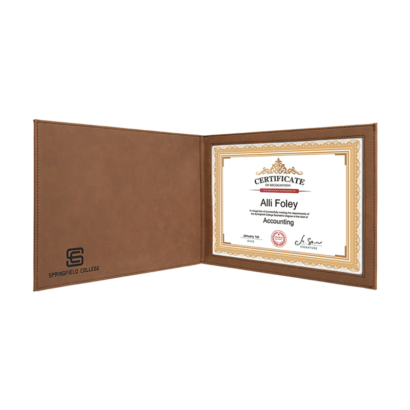 Laserable Leatherette držači certifikata