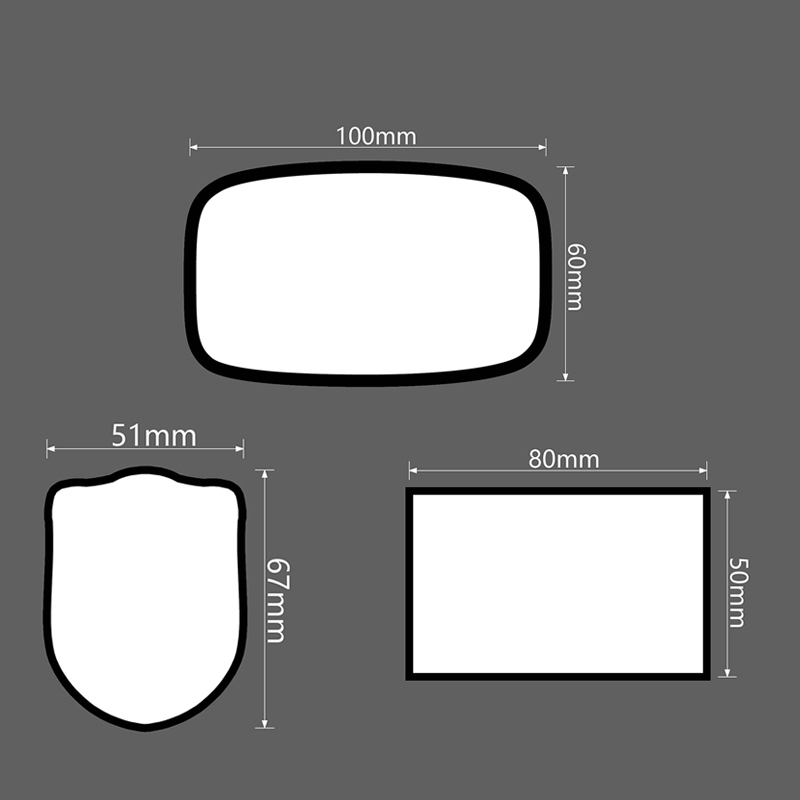 3' x 2' pravokutni sublimacijski flasteri od umjetne kože s ljepilom