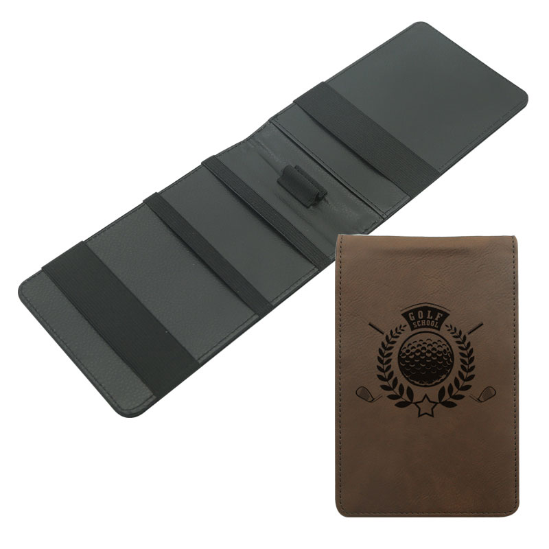 Laserable Leatherette Golf Scorecard držač