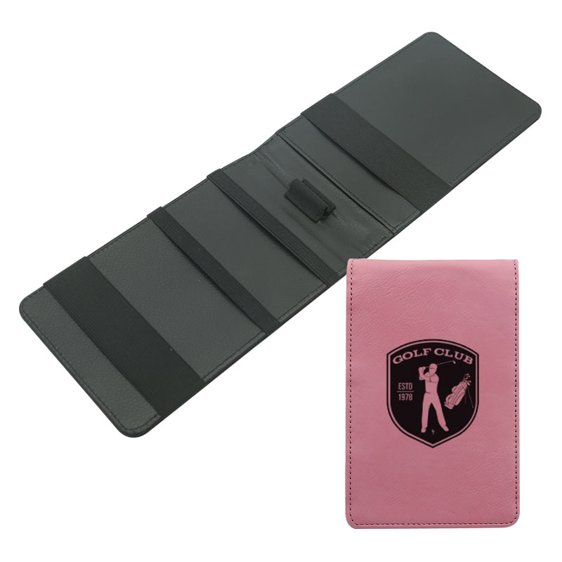 Laserable Leatherette Golf Scorecard držač