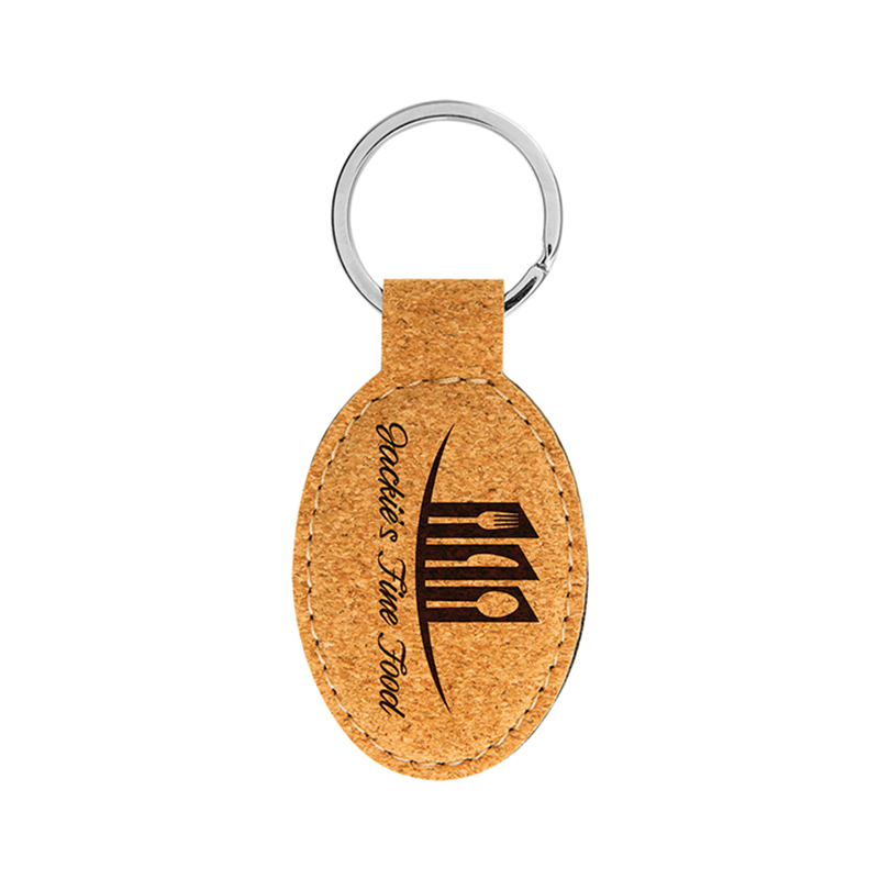 Laserski ovalni privjesak za ključeve od umjetne kože Laserski ovalni privjesak za ključeve od umjetne kože