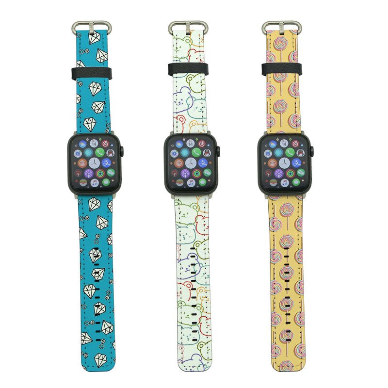 Sublimacijske PU kožne narukvice za Apple Watch za serije 1/2/3-38 mm