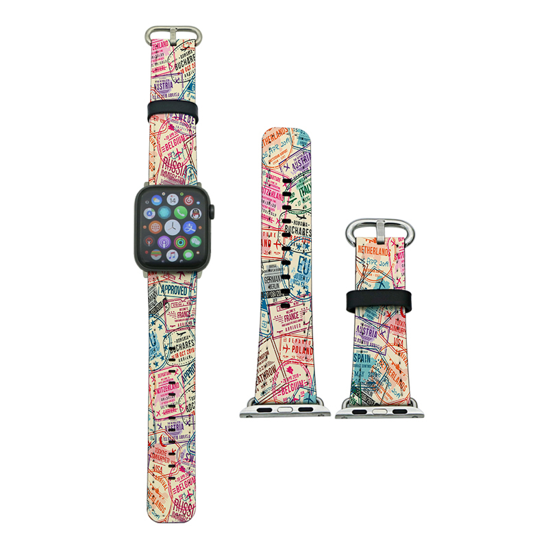 Sublimacijske PU kožne narukvice za Apple Watch za serije 1/2/3-42 mm